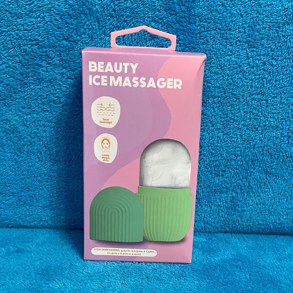 Beauty Ice Massager with Green Cover